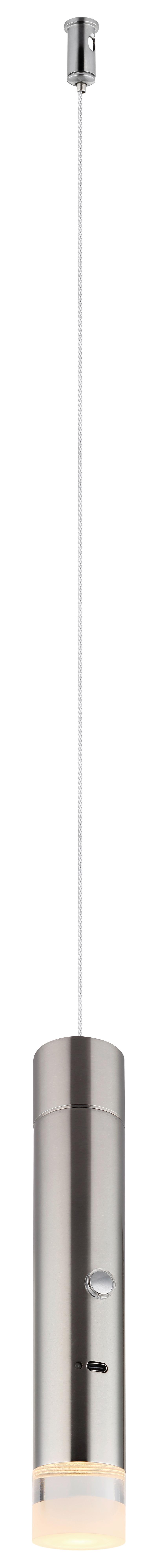 ZÁVĚSNÉ LED SVÍTIDLO PELO - čiré/barvy niklu, Design, kov/plast (38/120cm) - Globo