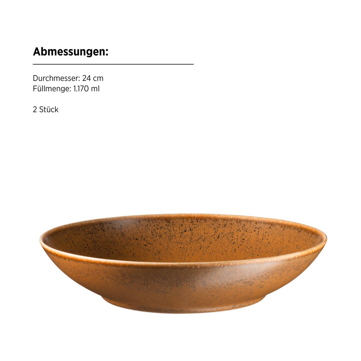 Kombiservice Grumpy 2 Personen Geschirr Set - Cognac, Basics, Keramik - Mäser