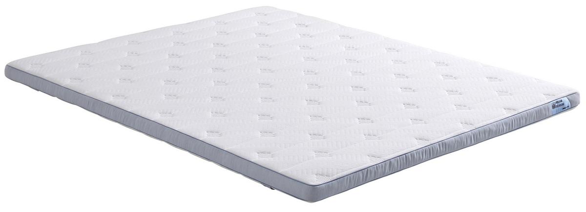 Topper Yatas 180x200 Cm Komfortschaumkern - Weiß/Grau, Basics, Textil (180/200cm) - Yatas