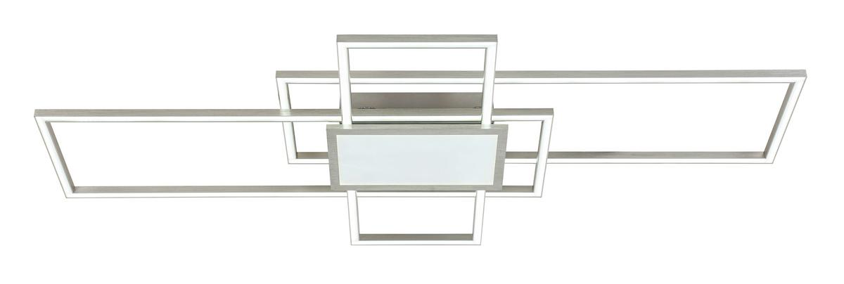 LED-Deckenleuchte Christina 50W 7000lm 3000-6000K dimmbar - Alufarben/Nickelfarben, Basics, Kunststoff/Metall (100/45,8/7,3cm) - Luca Bessoni