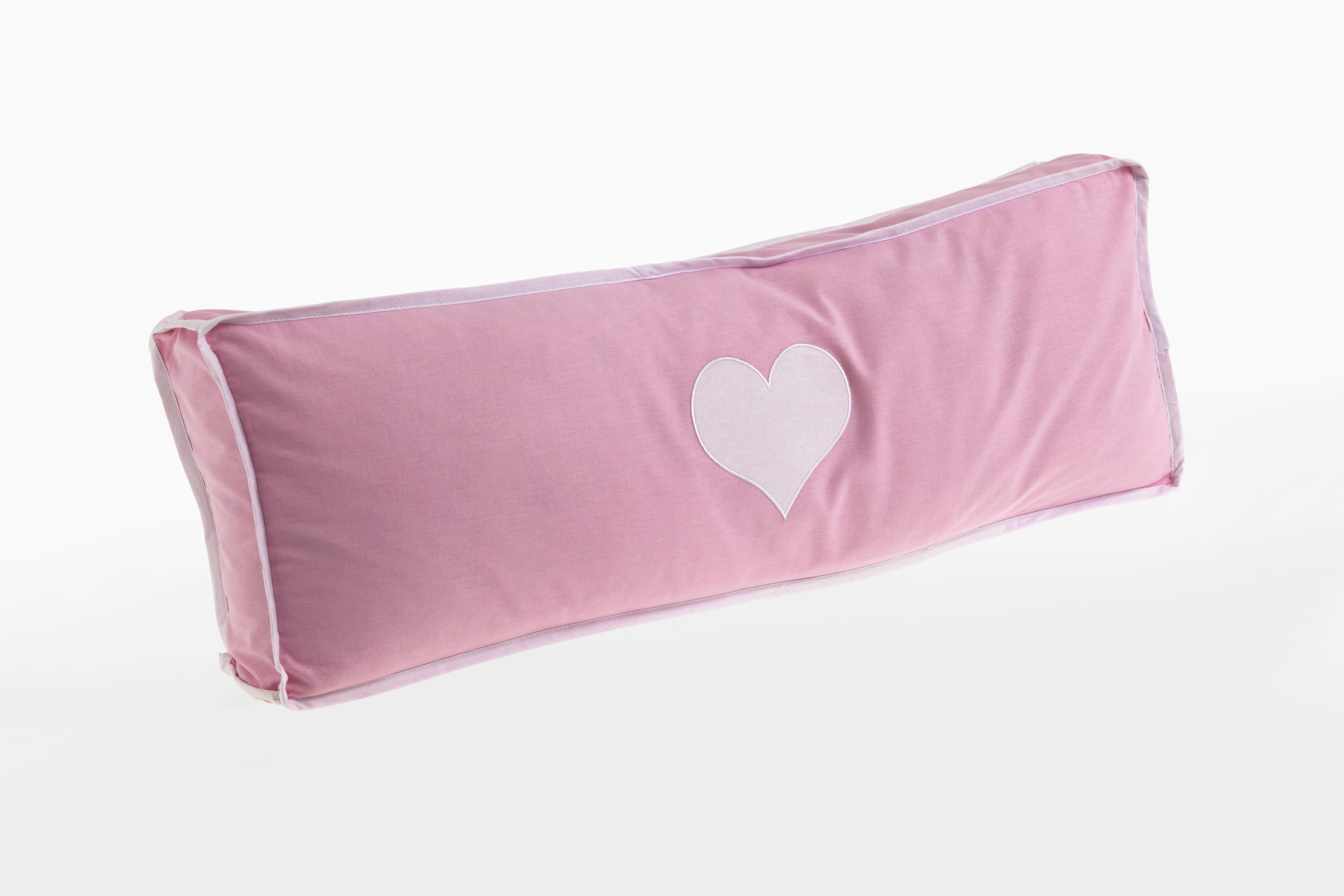 Kinderkissen Rosa/Weiß - Rosa/Weiß, Design, Textil (88/11/30cm)