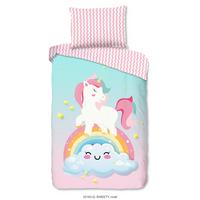 KINDERBETTWÄSCHE SWEETY - Türkis/Hellrosa, Trend, Textil (140/200cm)