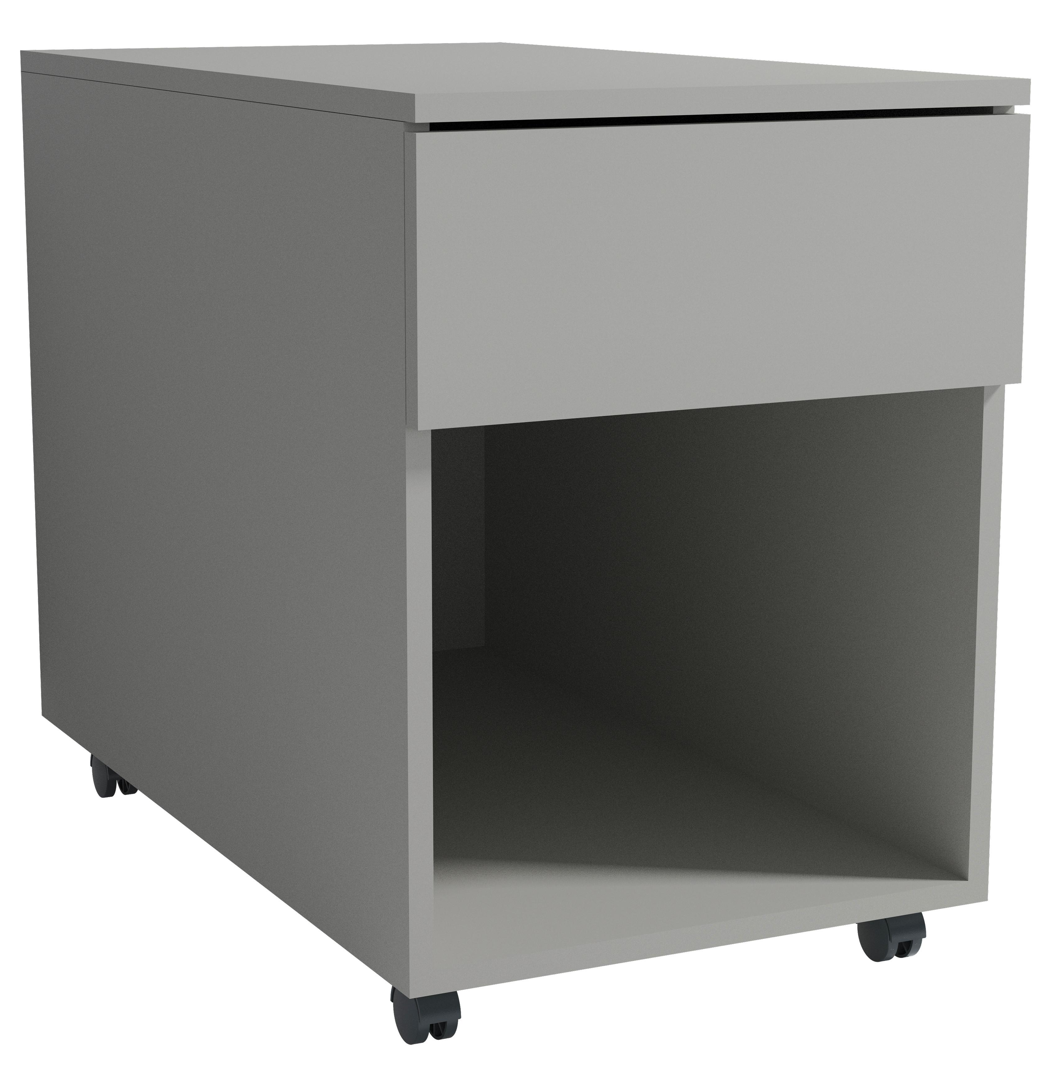 Rollcontainer Dalosa Grau B: 39 cm - Grau, Design, Holzwerkstoff/Kunststoff (39/55/70cm) - MID.YOU