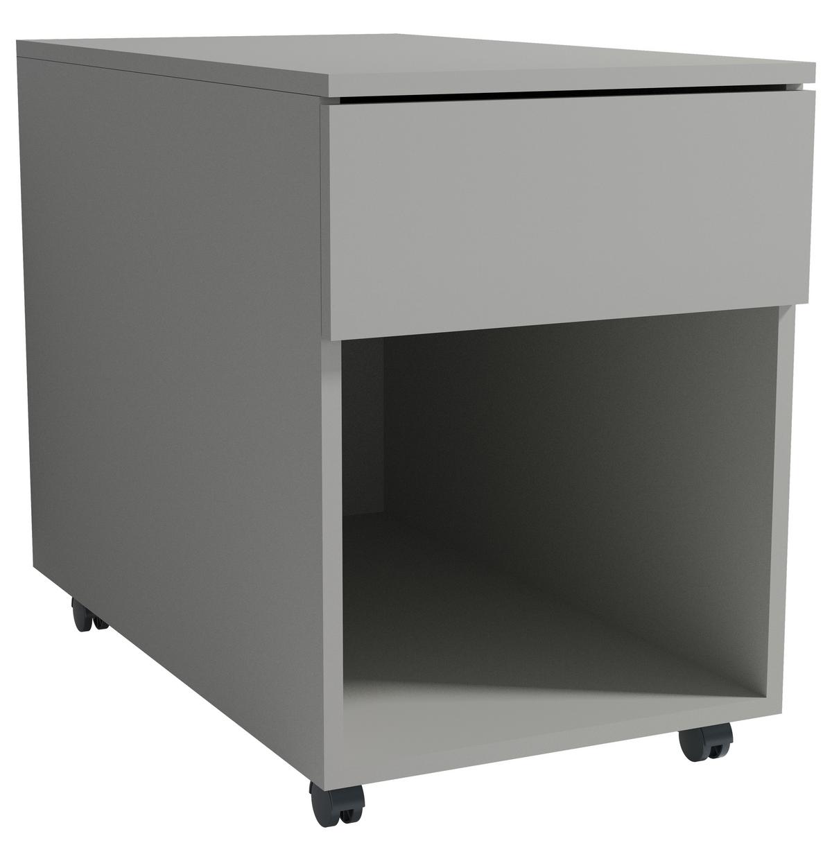 Rollcontainer Dalosa Grau B: 39 cm - Grau, Design, Holzwerkstoff/Kunststoff (39/55/70cm) - MID.YOU
