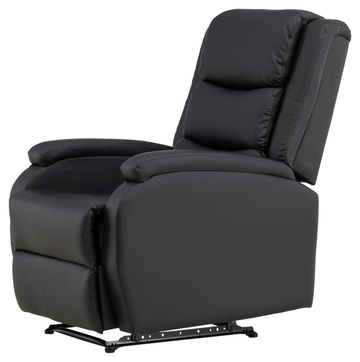 Fernsehsessel Bengt - Schwarz, Basics, Textil/Metall (74/103/92cm) - Livetastic