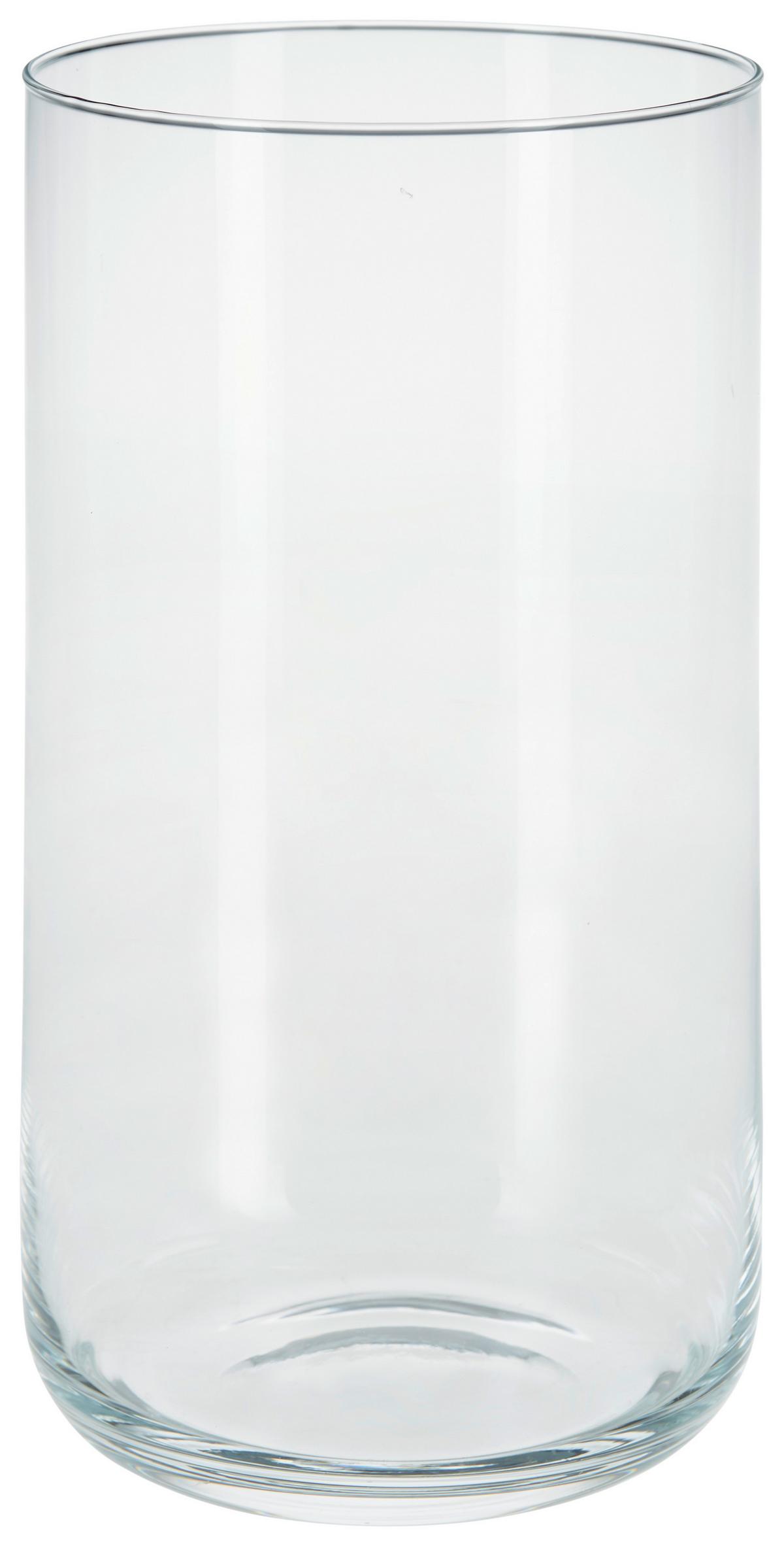 Vase Jolie Zylindrisch, Konisch, Konvex Glas H: 30 cm - Klar, Basics, Glas (15/30cm) - Luca Bessoni
