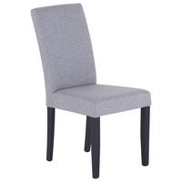 Jedálenská stolička JOHN - čierna/sivá, Konventionell, kompozitné drevo/textil (43,5/94/59cm) - Based