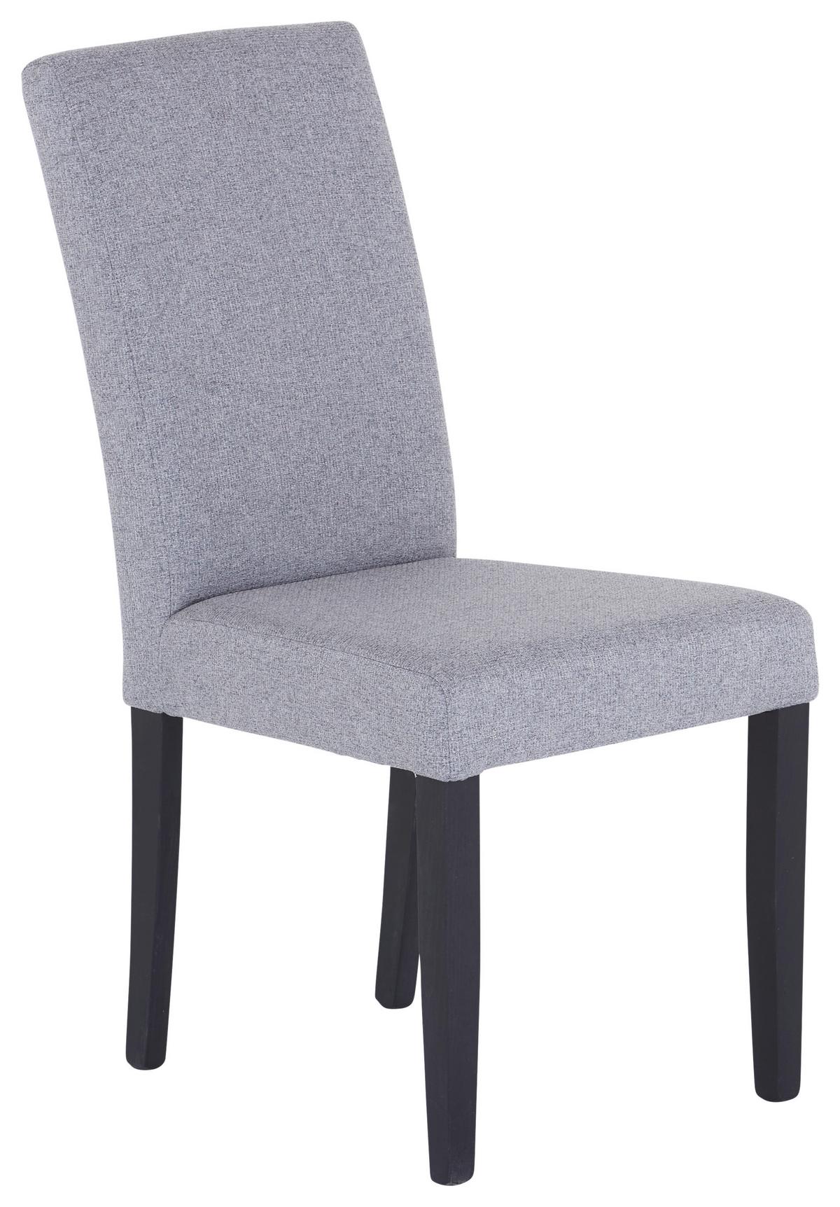 Jedálenská stolička JOHN - čierna/sivá, Konventionell, kompozitné drevo/textil (43,5/94/59cm) - Based