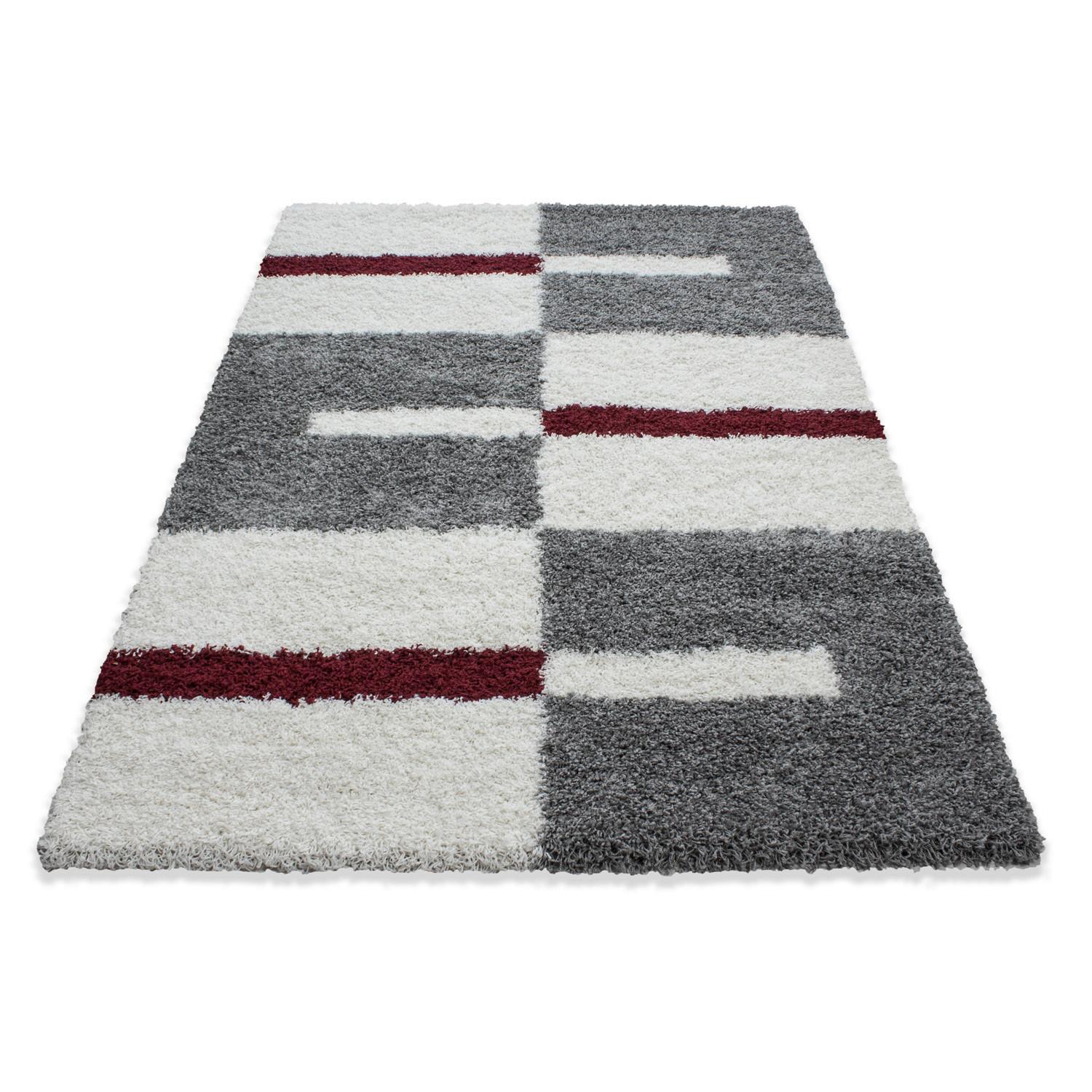 Hochflor Teppich Rot Gala 280x370 cm - Rot, Design, Textil (280/370cm)