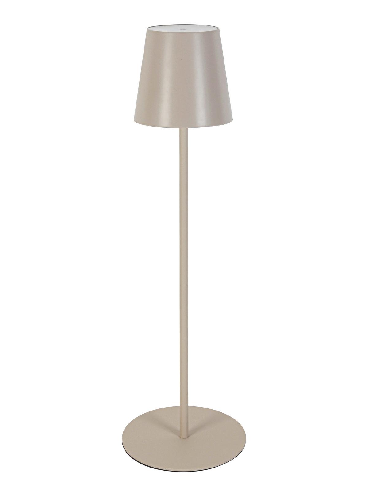 LED-Stehleuchte Liliana - Sandfarben/Weiß, MODERN, Kunststoff/Metall (22/130cm) - Luca Bessoni
