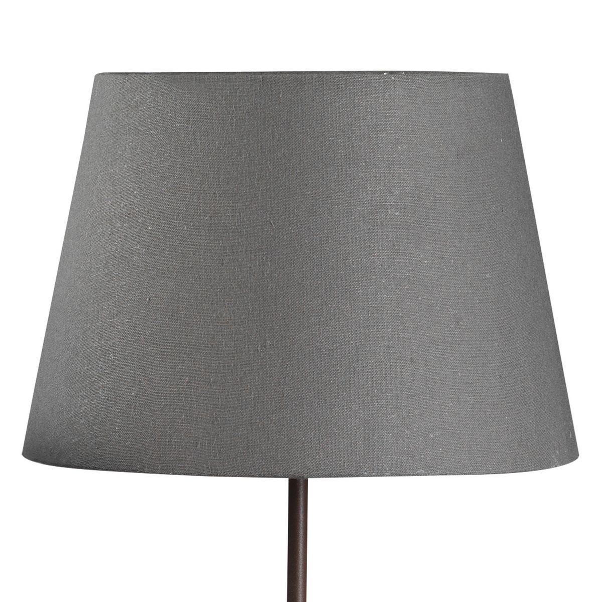 Tischleuchte 4897/Lg - Blaugrau/Schwarz, Natur, Textil/Stein (26/52cm)