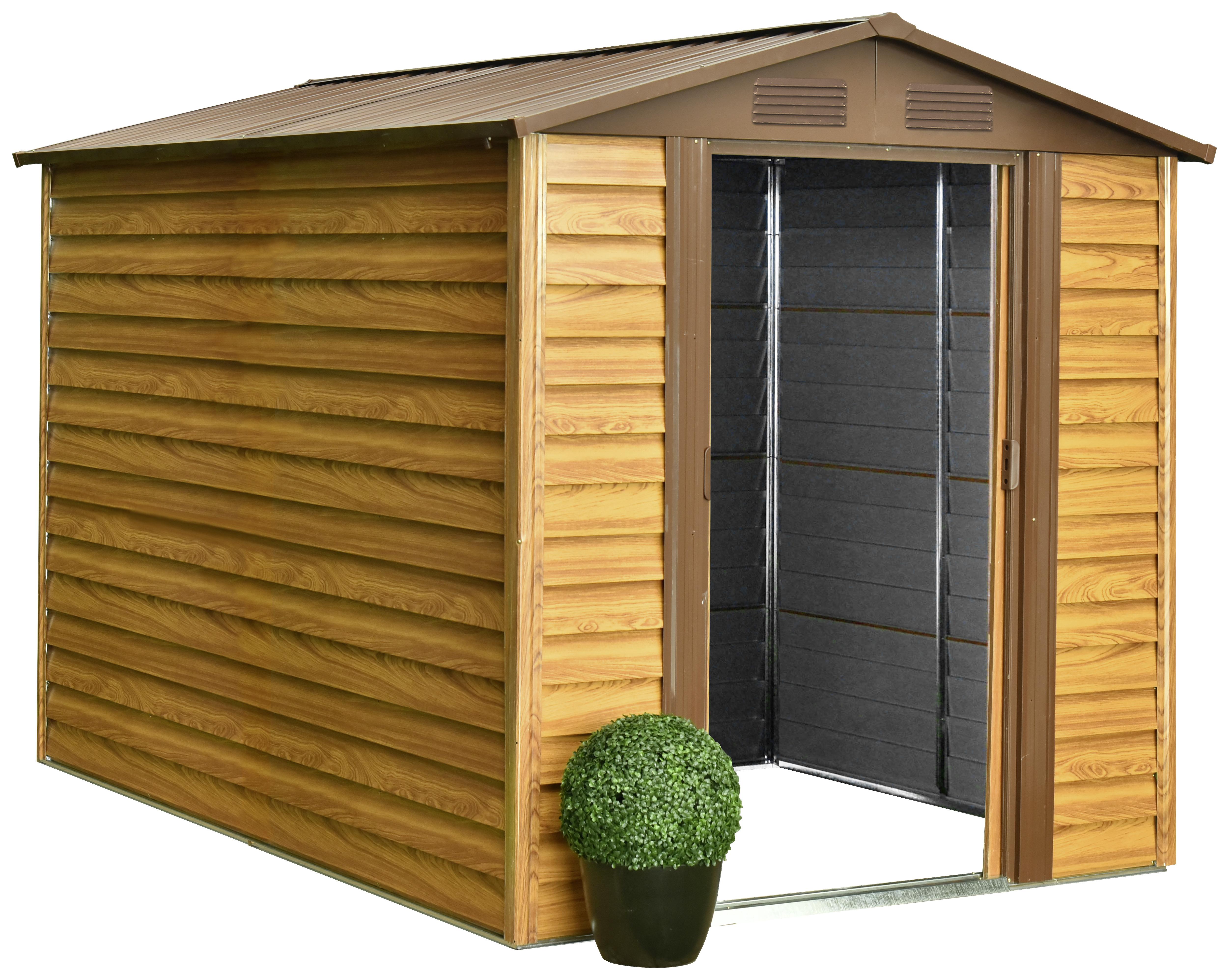Gerätehaus Ohne Boden 236x209x195 Cm - Hellbraun, Basics, Metall (236/209/195cm)