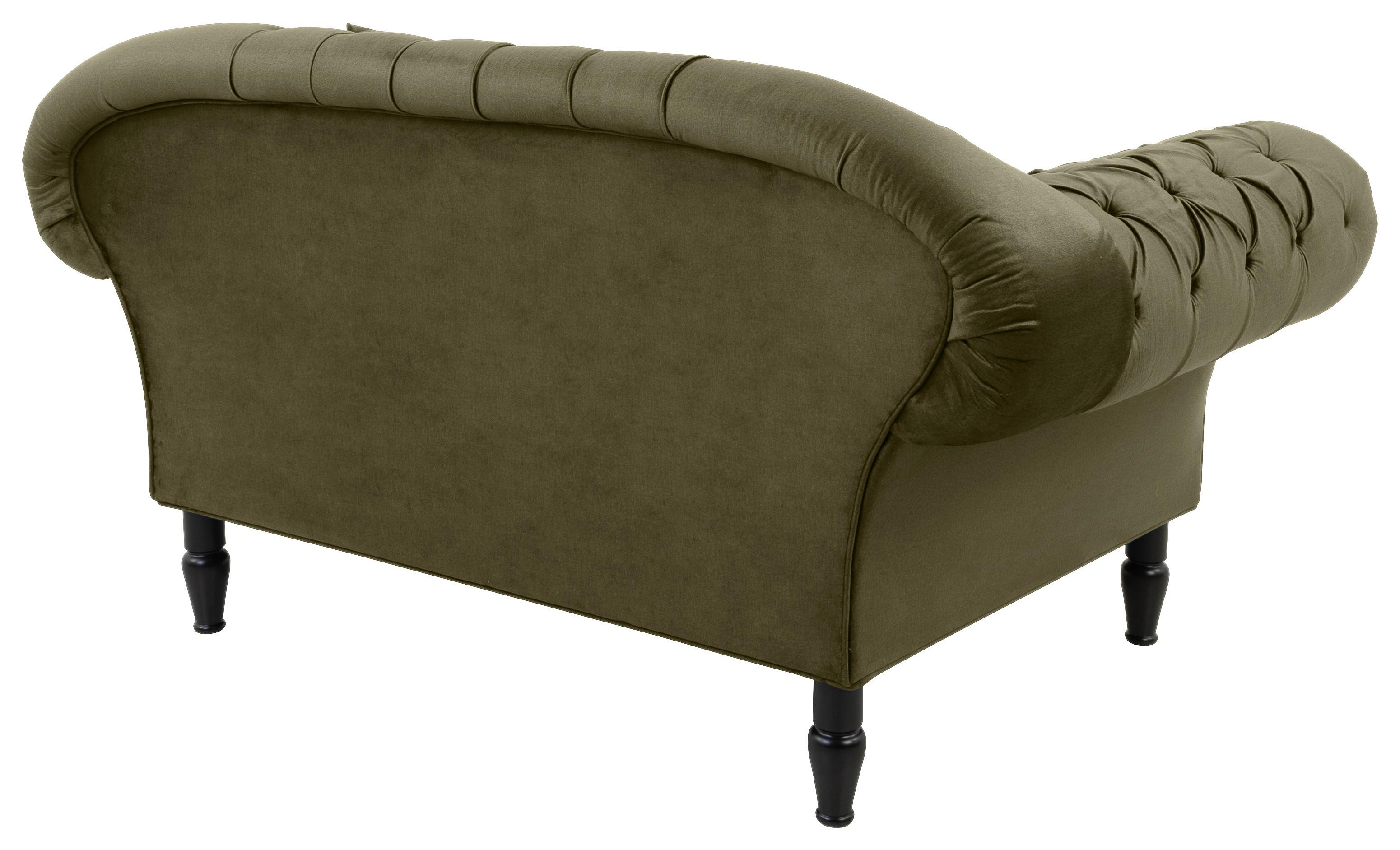 XXL-Sessel Cupido - Schwarz/Olivgrün, Design, Textil (180/94/103cm) - MID.YOU