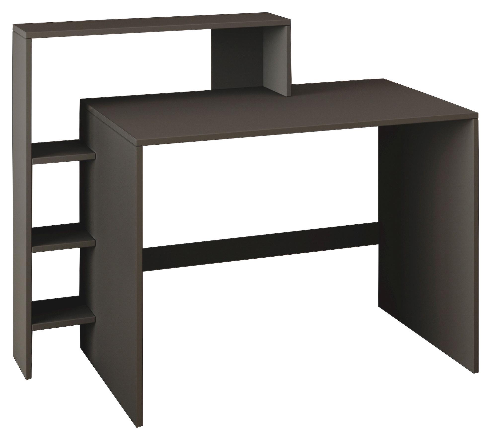 Schreibtischkombination Amber Anthrazit L: 150cm - Anthrazit, Design, Holzwerkstoff (150/55/96cm) - Livetastic