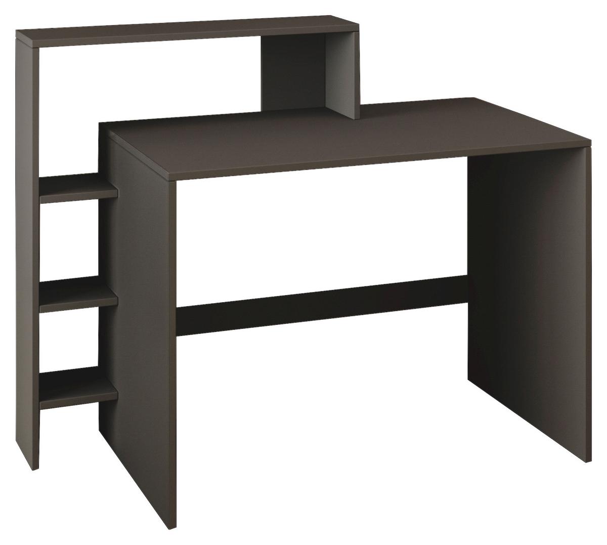 Schreibtischkombination Amber Anthrazit L: 150cm - Anthrazit, Design, Holzwerkstoff (150/55/96cm) - Livetastic