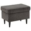 Hocker Oskar Dunkelbraun B: 63 cm - Dunkelbraun/Schwarz, Basics, Textil (63/43/42cm) - MID.YOU