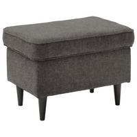 Hocker Oskar Dunkelbraun B: 63 cm - Dunkelbraun/Schwarz, Basics, Textil (63/43/42cm) - MID.YOU