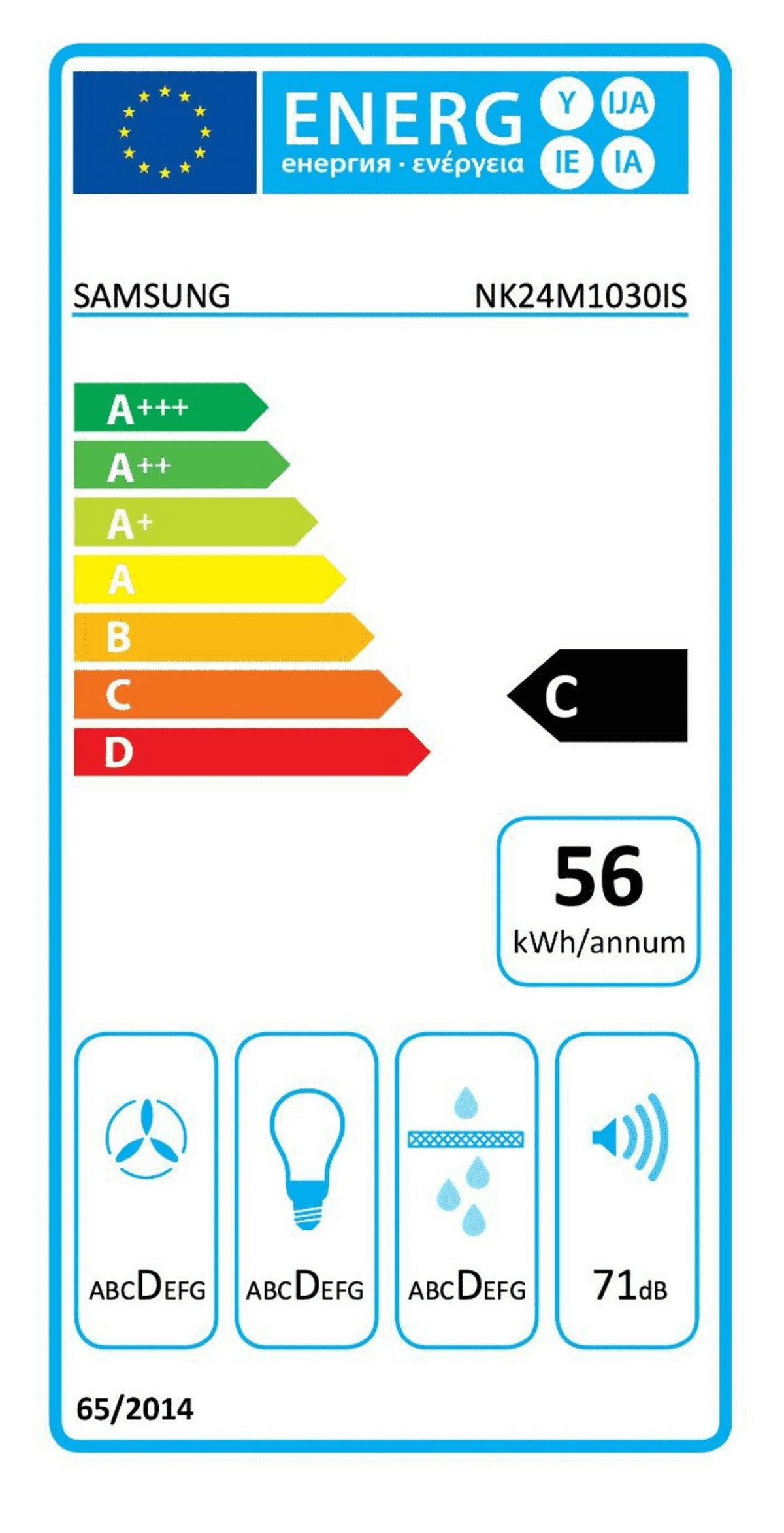 Flachschirmhaube Nk24m1030is Edelstahlfarben B: 60 Cm, Led - Edelstahlfarben, Basics, Metall (60/18/28cm) - Samsung
