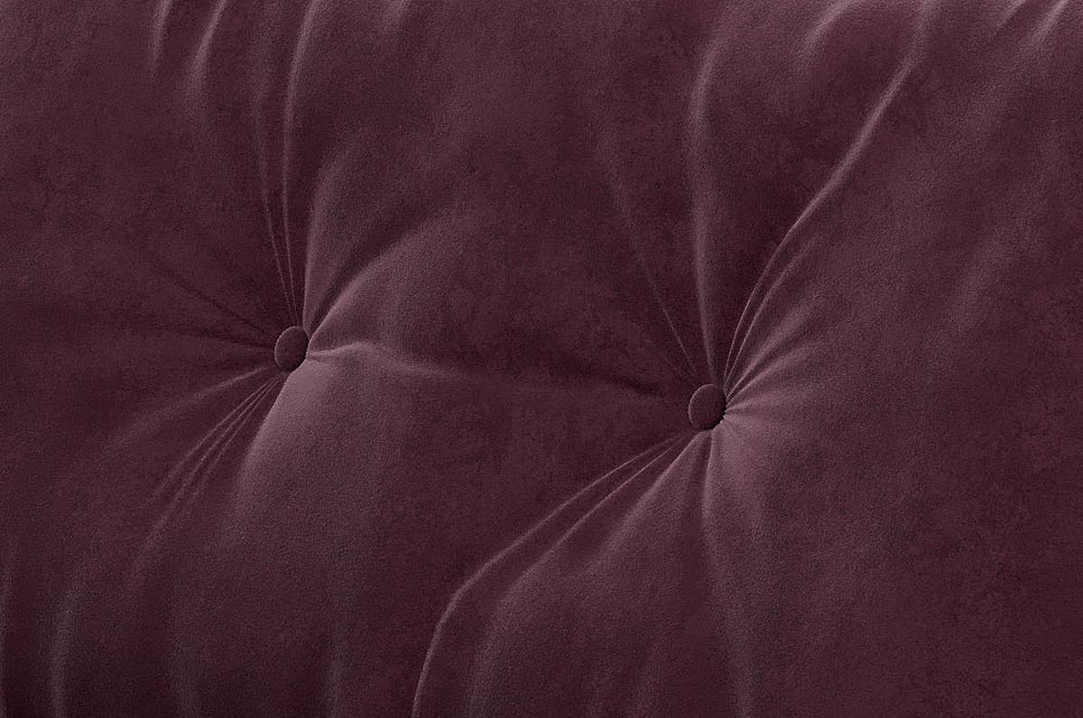 Ecksofa Scott - Edelstahlfarben/Weinrot, Design, Textil (205/259cm) - Livetastic