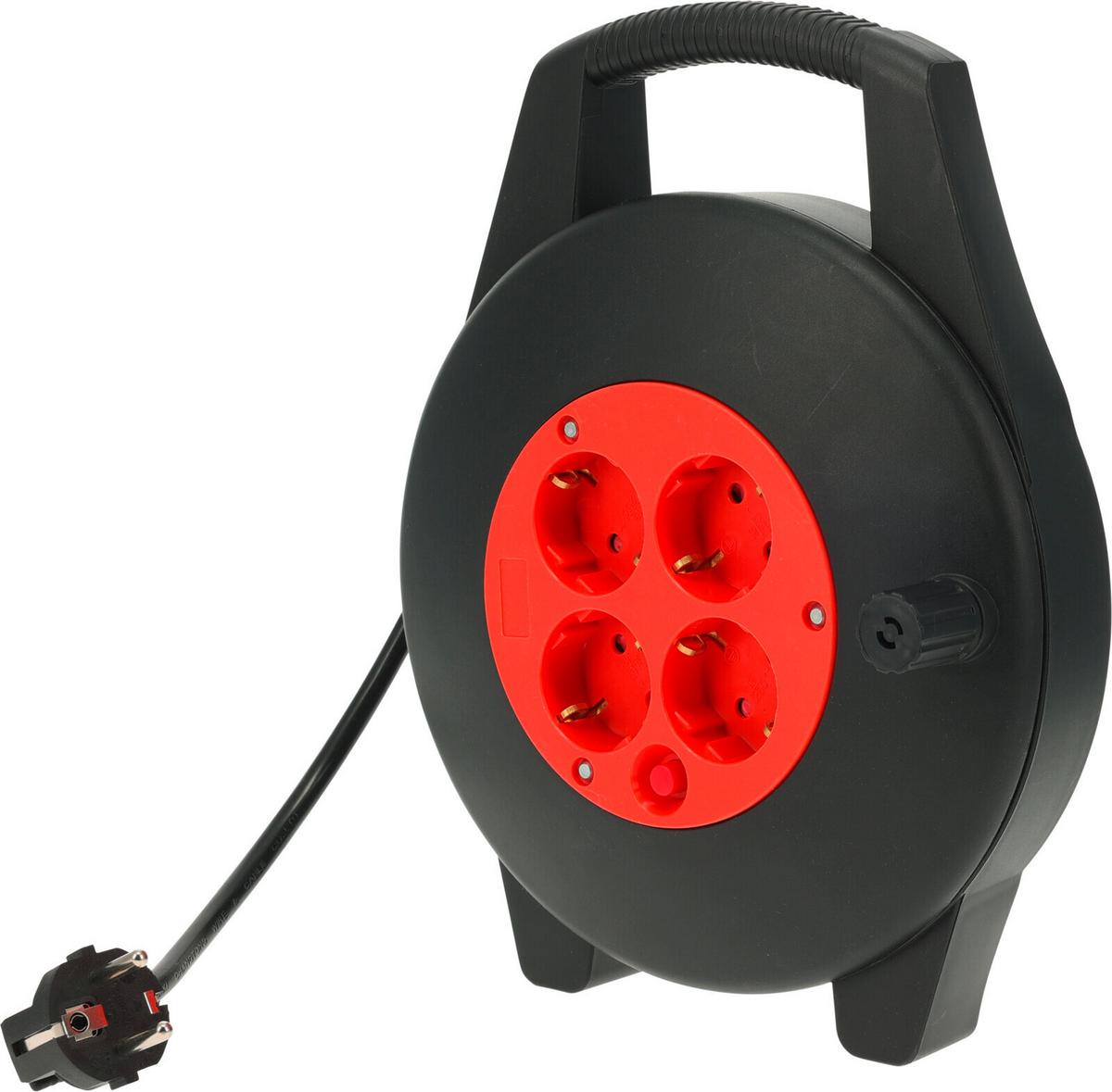 Kabeltrommel Kt1000260 - Schwarz, Basics, Kunststoff (87,9/21,9/28,2cm)