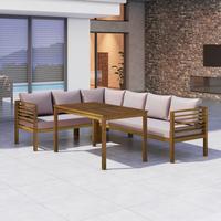 TERASOVÁ SEDACÍ SOUPRAVA NICO - barvy akácie/béžová, Natur, dřevo (226/65/173cm) - Mömax