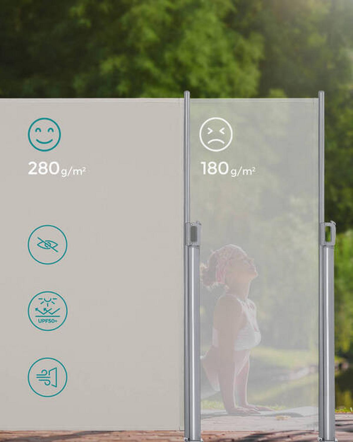 Markise Beige Grau BxH: 400x200 cm - Beige/Grau, Basics, Textil/Metall (400/200cm) - Modante