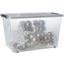 Box mit Deckel Benno I ca. 60 Liter - Transparent/Anthrazit, KONVENTIONELL, Kunststoff (58/39/35cm) - Plast 1 Box mit Deckel Benno I ca. 60 Liter - Transparent/Anthrazit, KONVENTIONELL, Kunststoff (58/39/35cm) - Plast 1