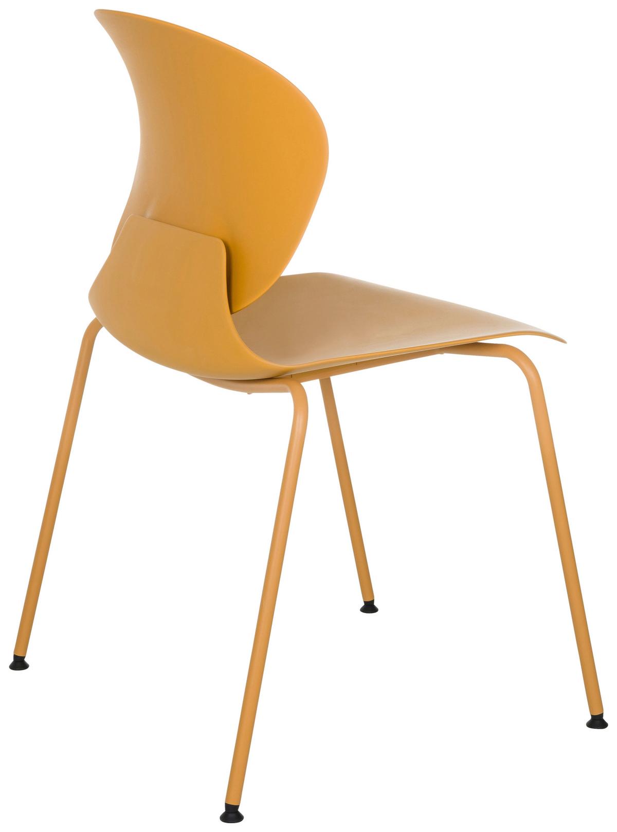 Besucherstuhl T36 Vi Gelb B: 56 cm - Gelb, MODERN, Kunststoff/Metall (56/80/54cm) - MID.YOU