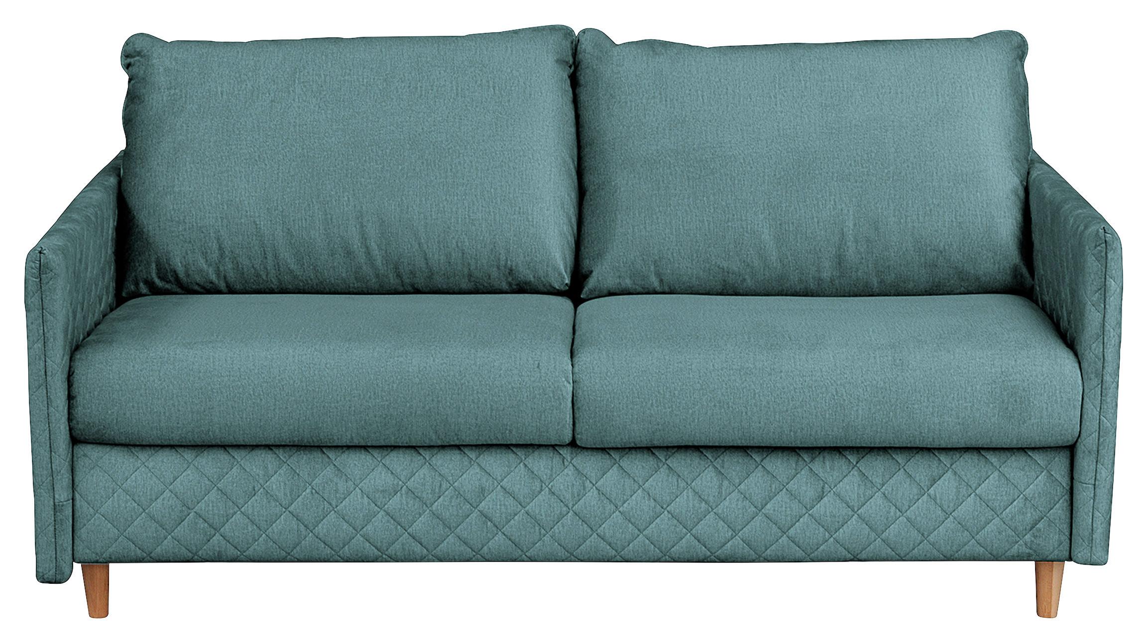 Schlafsofa Sana Graublau B: 175 cm - Graublau/Naturfarben, Design, Textil (175/95/103cm) - Livetastic