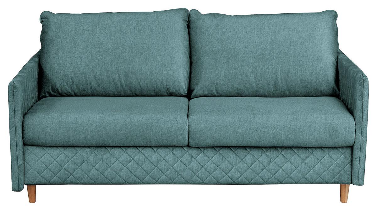 Schlafsofa Sana Graublau B: 175 cm - Graublau/Naturfarben, Design, Textil (175/95/103cm) - Livetastic