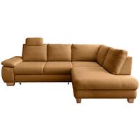 Eckschlafsofa Positano Goldfarben S: 261x206 cm - Wildeiche/Goldfarben, MODERN, Textil (261/206cm) - Livetastic