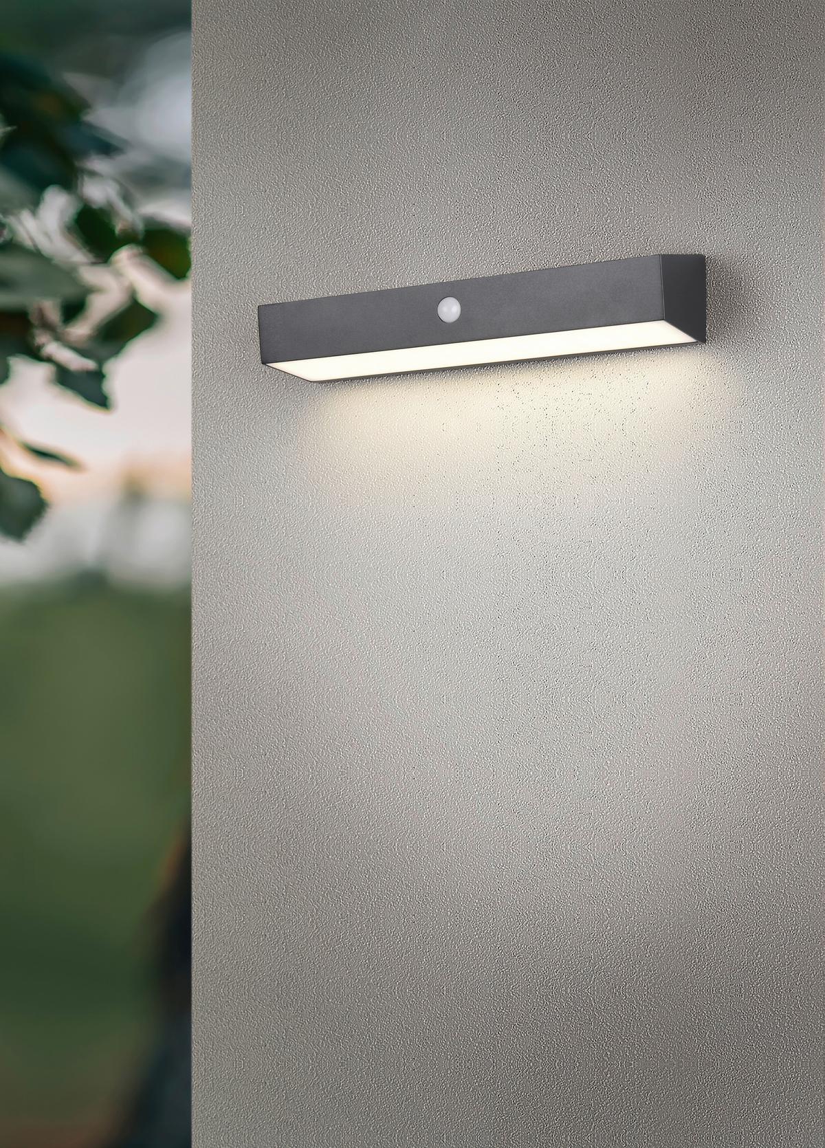 Außenwandleuchte Silves Schwarz L: 30,5 cm - Schwarz, KONVENTIONELL, Kunststoff (30,5/6/9,5cm)