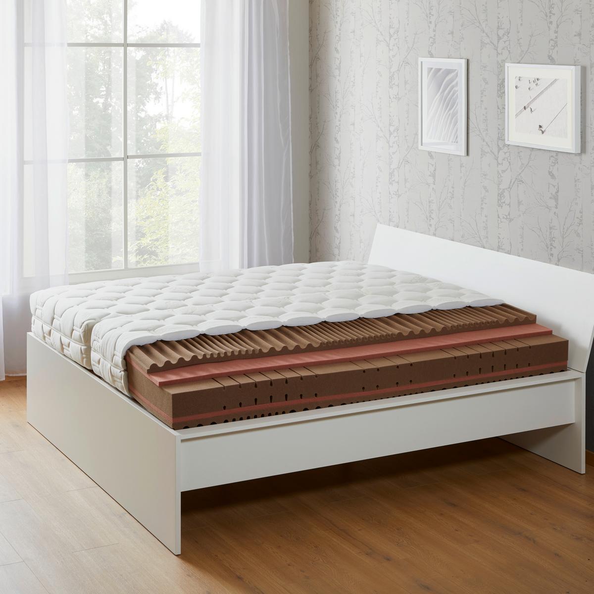 Kaltschaummatratze Ecoluxe Pure 90x200 cm H3 H: 25 cm - Weiß, KONVENTIONELL, Textil (90/200cm) - Ele