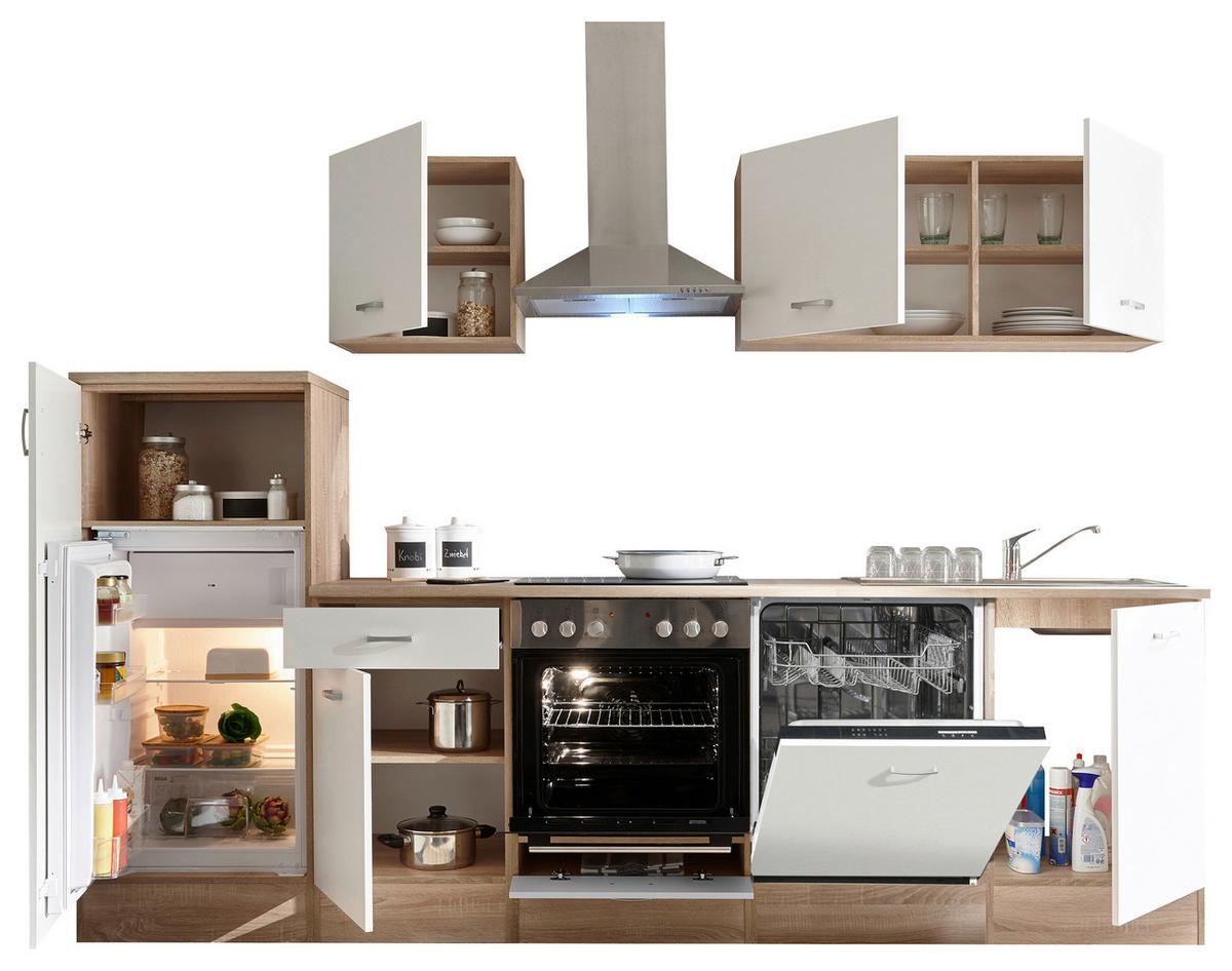 Konyhablokk Gépek Nélkül Andy - Sonoma tölgy/fehér, Modern, faalapú anyag (280cm) - MID.YOU
