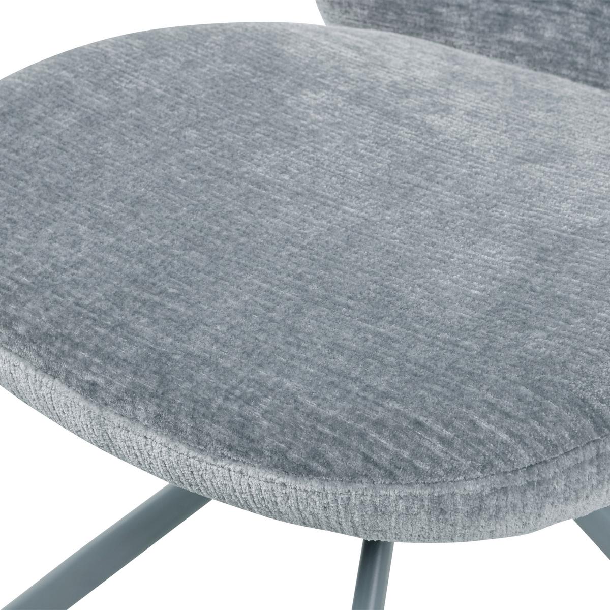 STUHL-SET Femke Blau B: 58cm - Blau, MODERN, Textil/Metall (58/80/65cm) - Livetastic