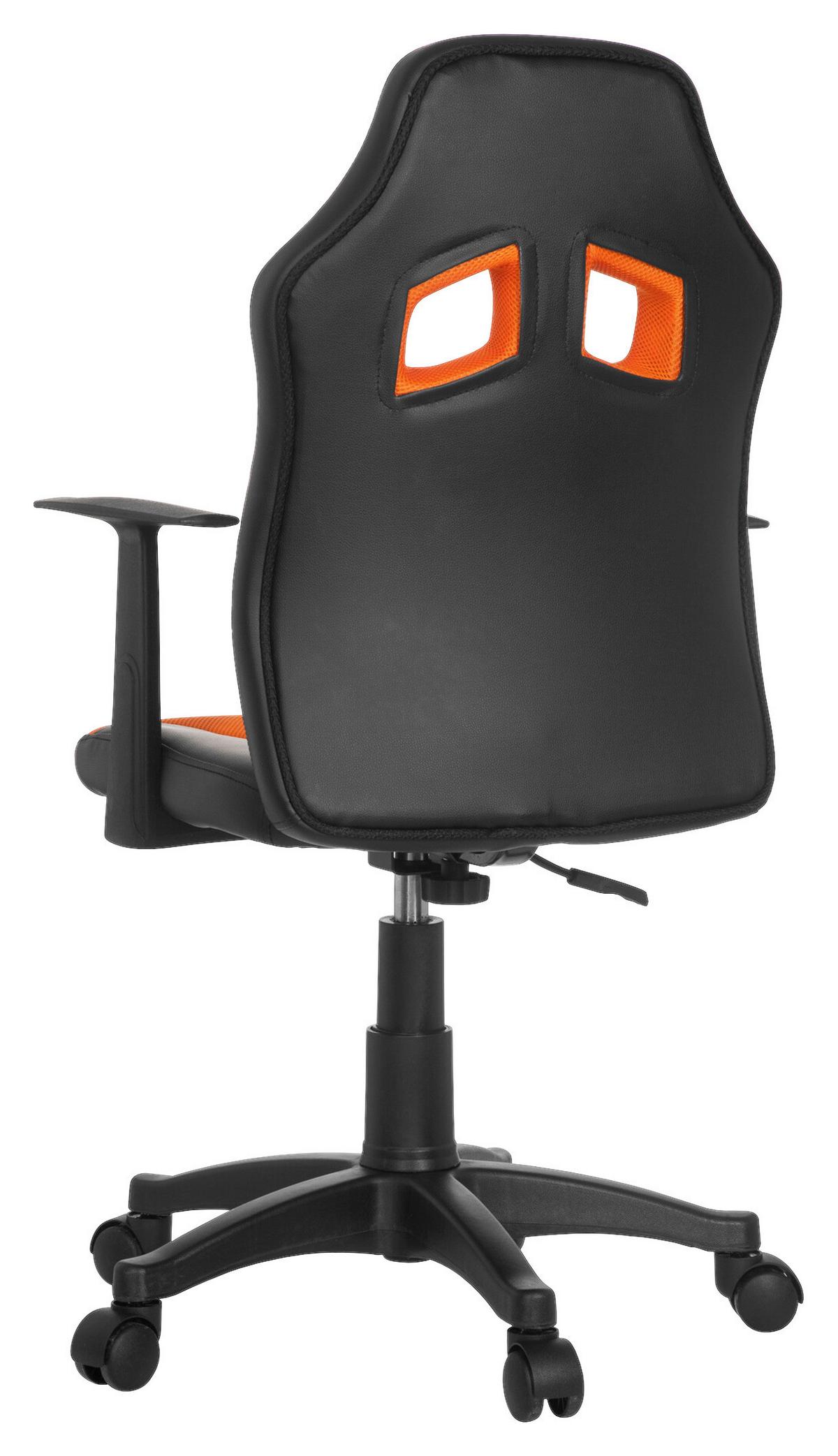 Jugenddrehstuhl Kid Racer Al Orange/Schwarz - Schwarz/Orange, Basics, Kunststoff (54/90-100/48cm) - MID.YOU