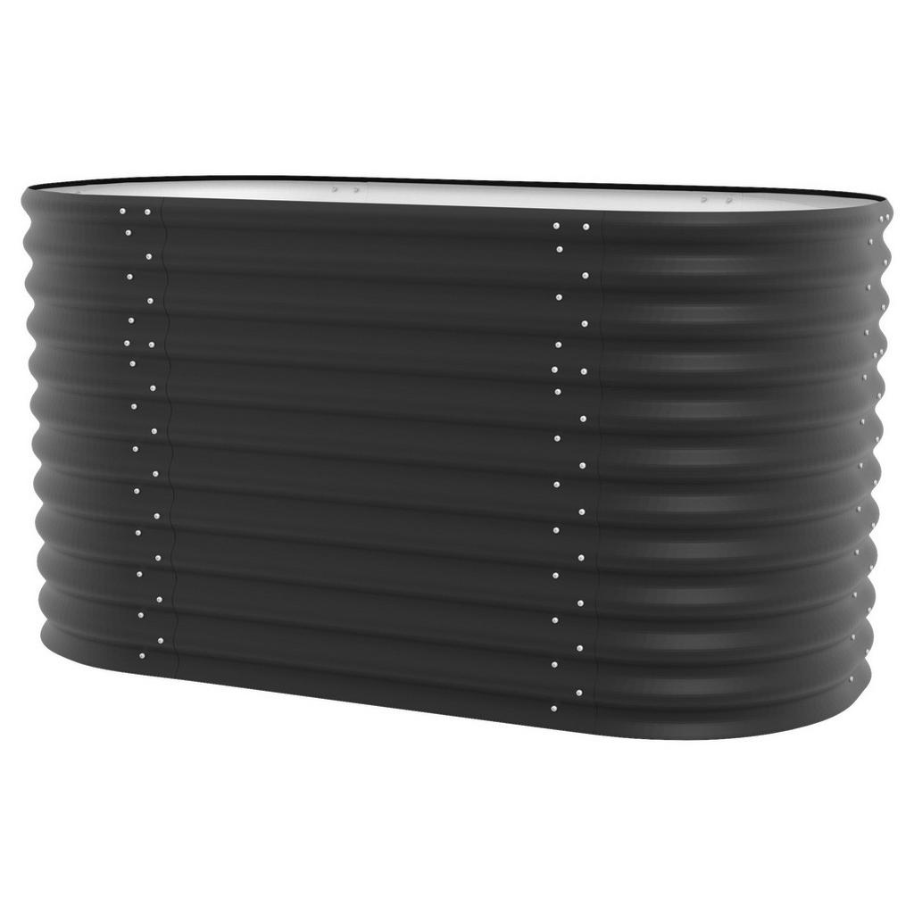 Hochbeet Vita 82,1x85,8x162,1 oval, Schwarz