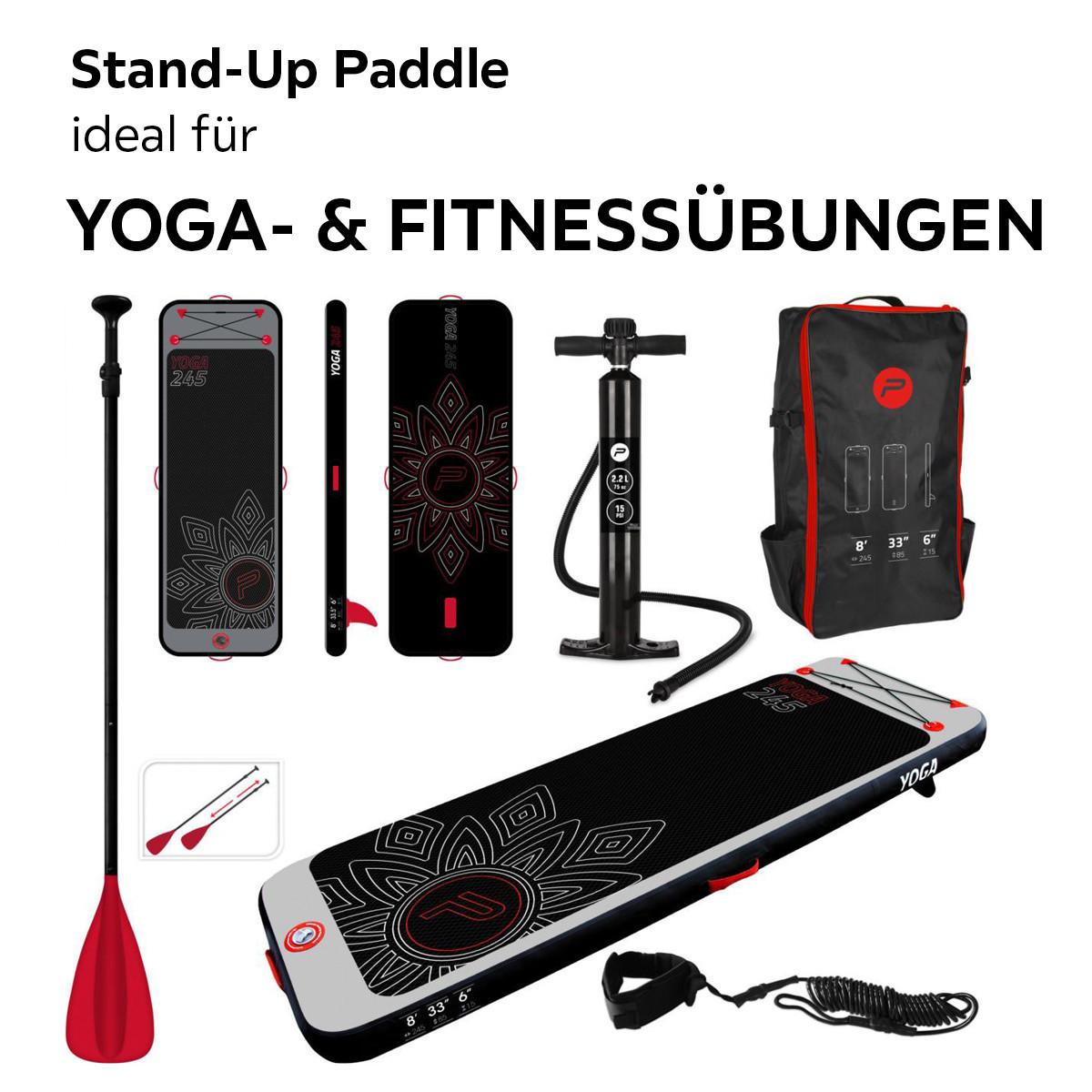 Stand-Up Paddle Board für Yoga- und Fitnessübungen - Waldgrün, Basics, Kunststoff (245/85/15cm)