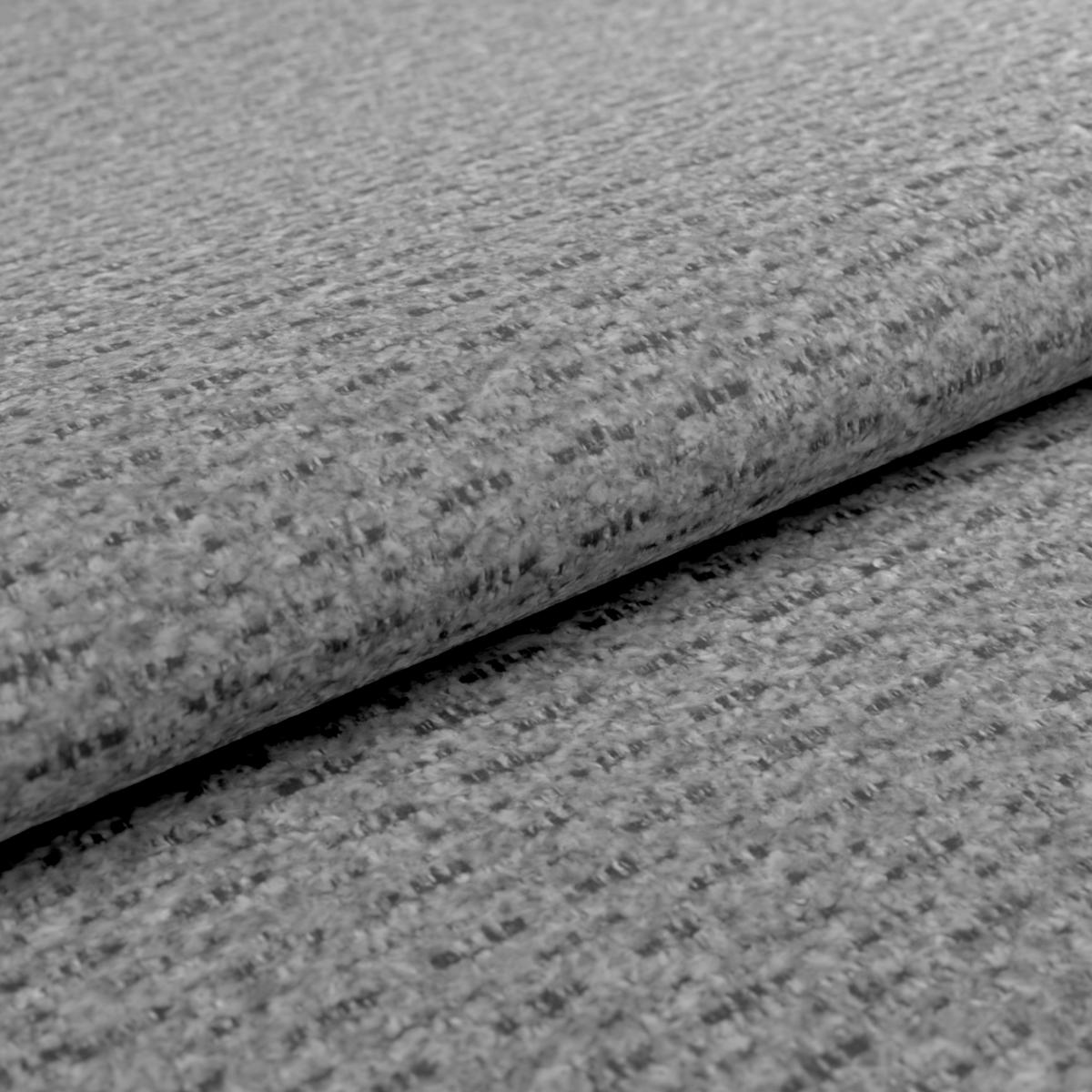 Ecksofa Polis Webstoff grau, 221x142cm - Schwarz/Grau, Trend, Textil (221/142cm) - Ondega