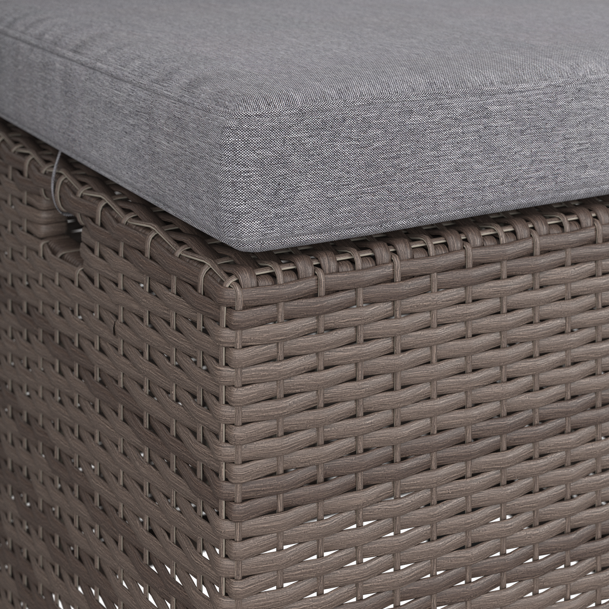 Loungegarnitur 5-Tlg. Porto aus Kunststoff mit Kissen - Grau, MODERN, Kunststoff/Textil (232/175cm) - Beldano