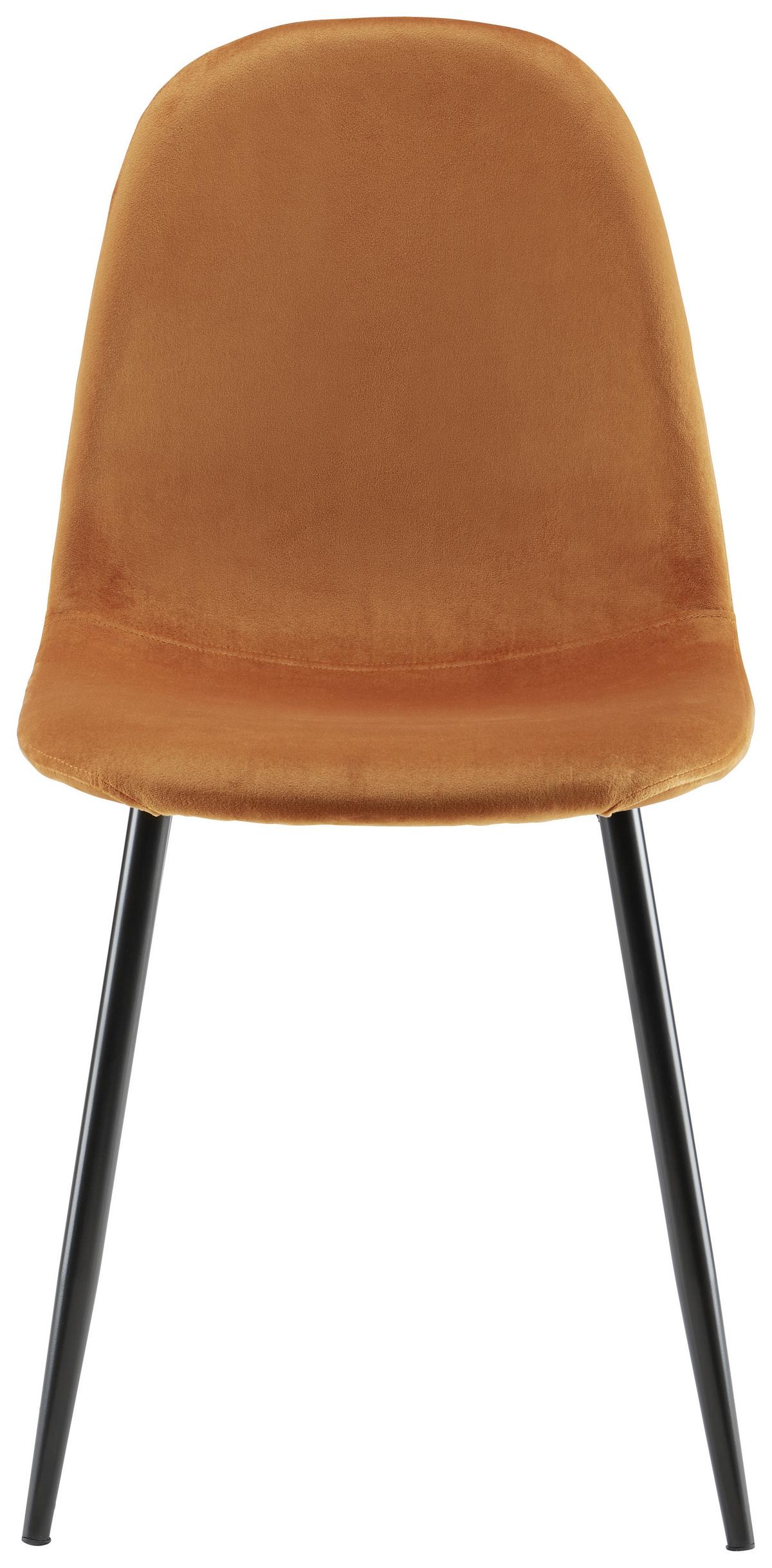 Židle Lio - černá/rezavá, Moderní, kov/dřevo (43/86/55cm) - Modern Living