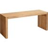 Sitzbank Teakfarben Rib Bht: 104x43x35 Cm - Teakfarben, KONVENTIONELL, Holz (104/43/35cm) - MID.YOU
