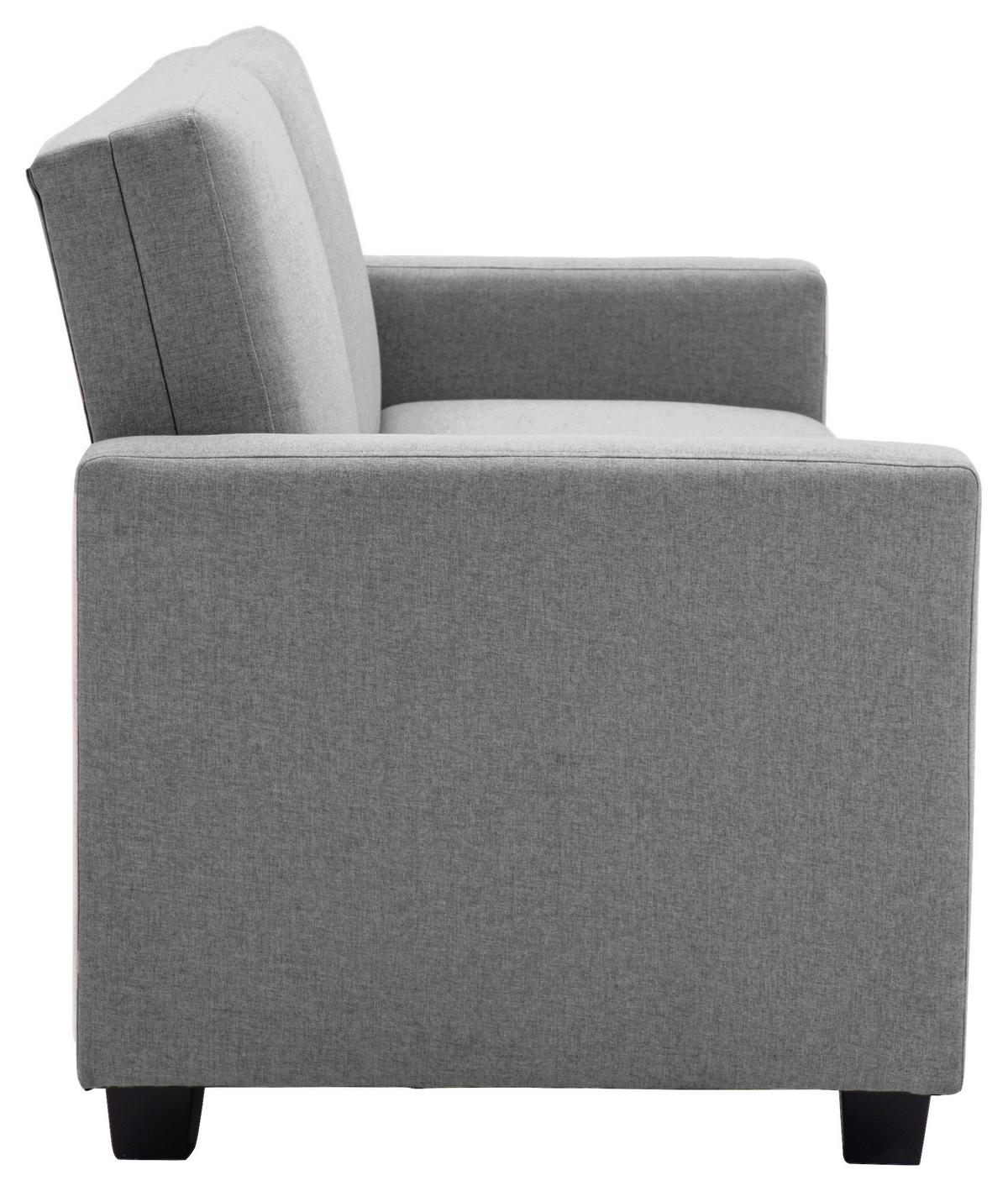 Schlafsofa Kipu Grau B: 192 cm - Schwarz/Grau, Basics, Textil (192/76/85cm) - P & B