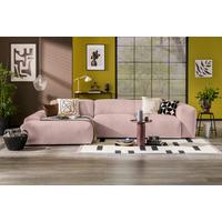 Ecksofa Hannah Rosa 170x343 cm - Schwarz/Rosa, Design, Textil (170/343cm) - MID.YOU