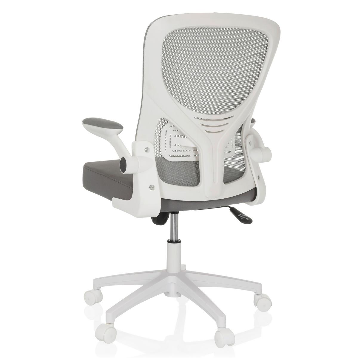 Drehstuhl Grau B: 60 Cm - Grauweiß/Weiß, MODERN, Kunststoff/Textil (60/95-105/54cm) - MID.YOU