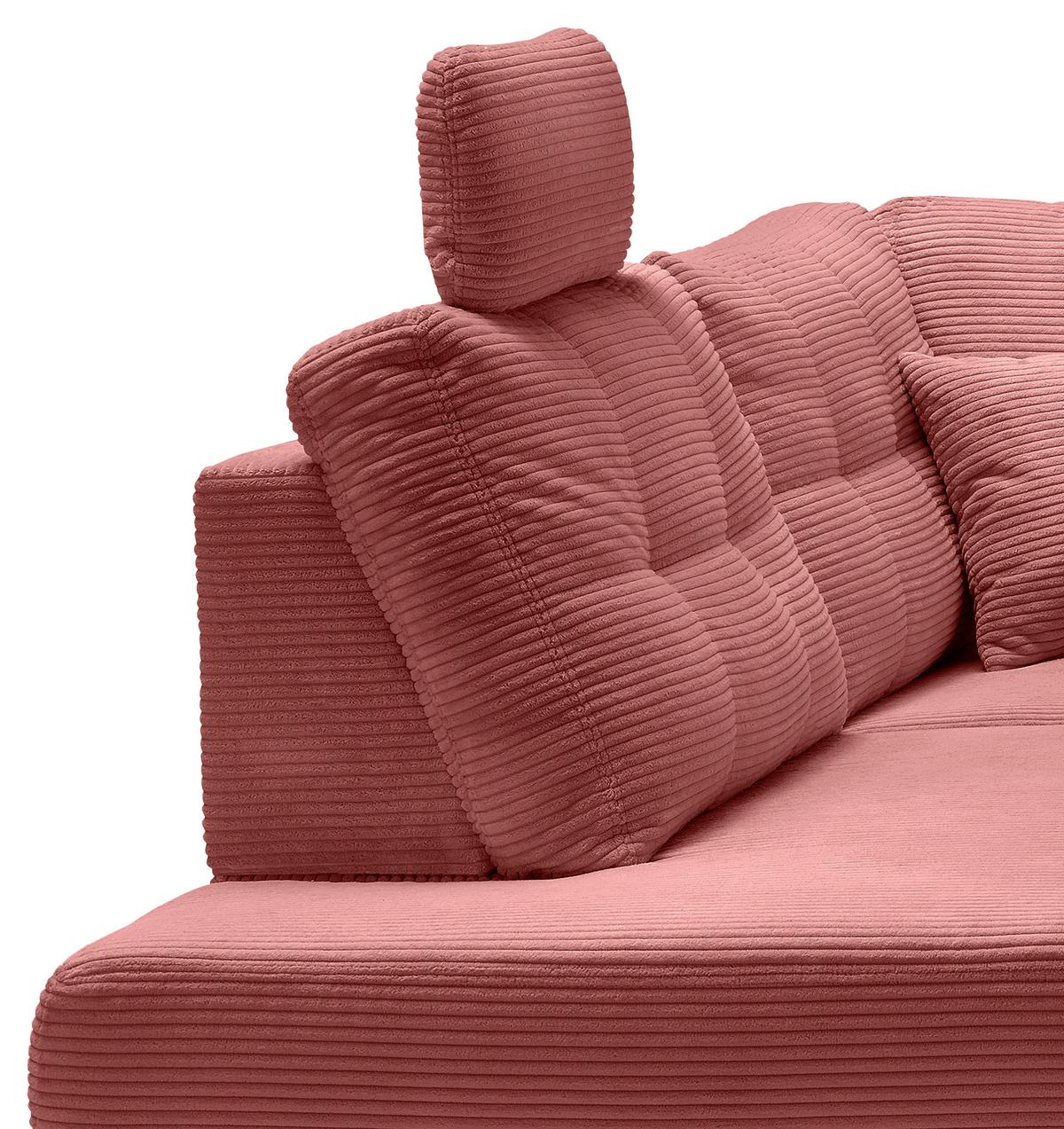 Ecksofa Brizzini Koralle S: 206x274 Cm - Koralle/Naturfarben, MODERN, Textil (206/274cm) - Livetastic