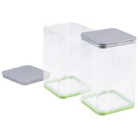 Behälter 4er-set Nicer Dicer Julietti - Grau/Grün, Basics - Genius