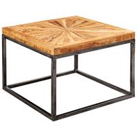 Konferenční stůl Mango - černá/přírodní barvy, Lifestyle, kov/dřevo (55/55/40cm) - MID.YOU