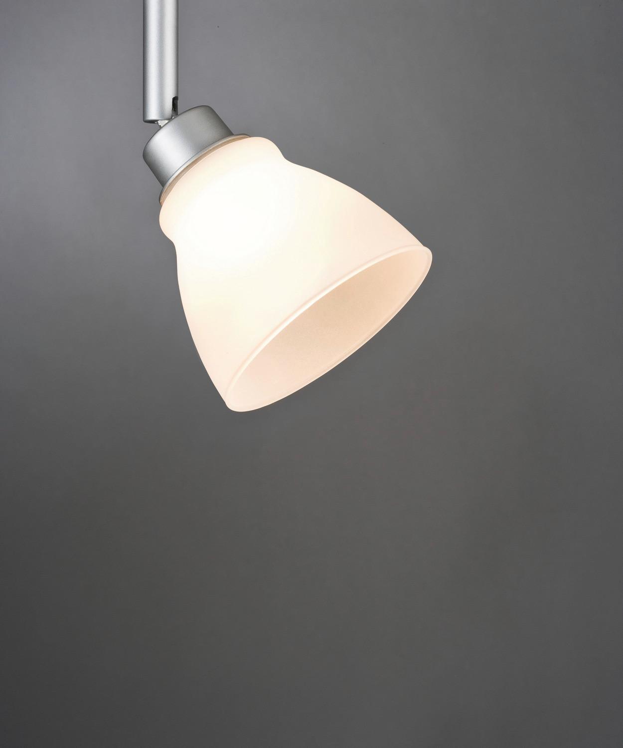 Schienensystem Urail Leuchtenschirm 60007 Weiß - Weiß, Design, Glas (9/8cm) - Paulmann