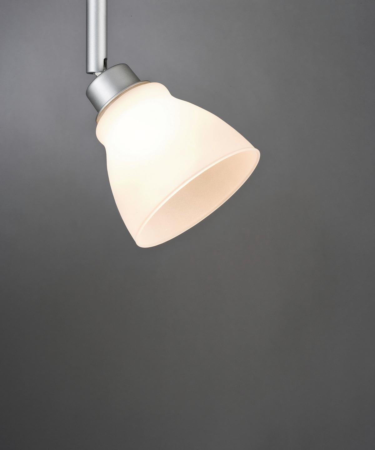 Schienensystem Urail Leuchtenschirm 60007 Weiß - Weiß, Design, Glas (9/8cm) - Paulmann